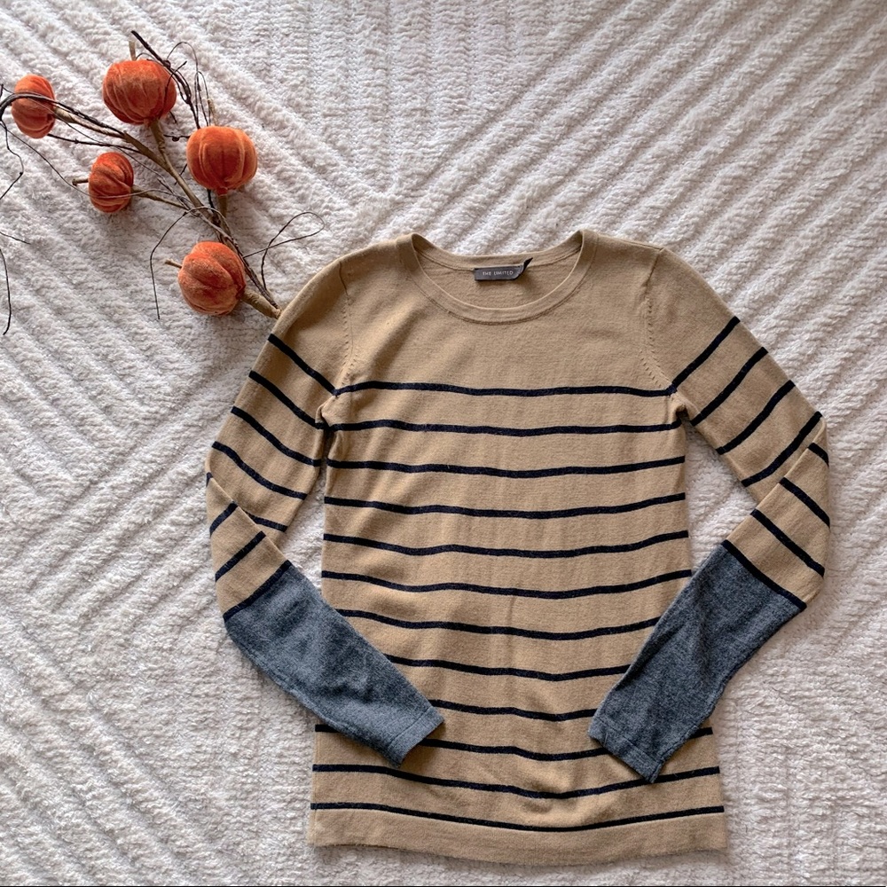The Limited | Striped Sweater | Camel | Womens | S